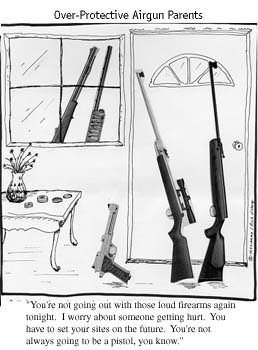 Over Protective Airgun Parents Cartoon
